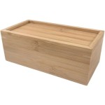 Wooden Expandable Storage Box with Lid for Cosmetics and Small Items - Large Size, Durable Material, Modern Design